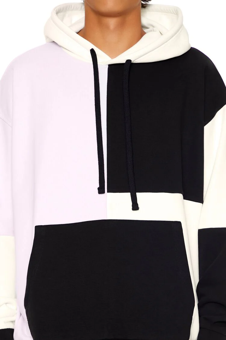 Drawstring Colorblock Hoodie - Image 5