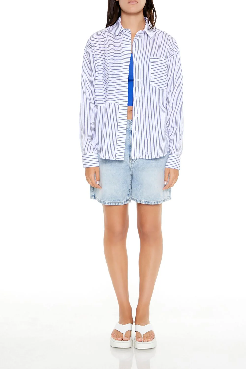 Poplin Striped Pocket Shirt - Image 2