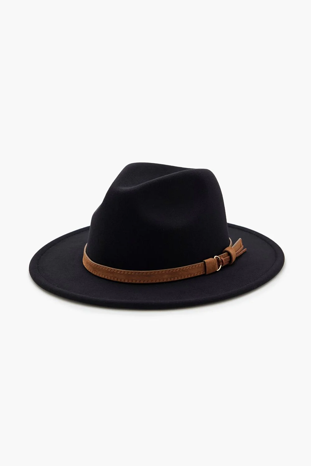 Faux Leather-Trim Fedora - Image 2