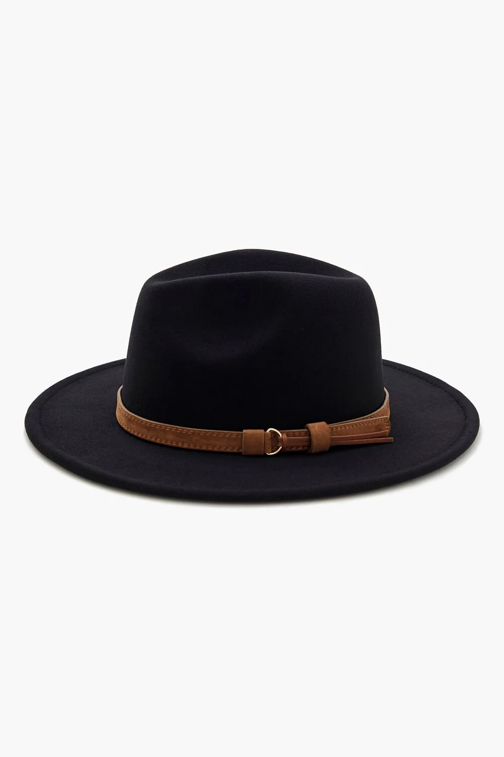 Faux Leather-Trim Fedora - Image 3