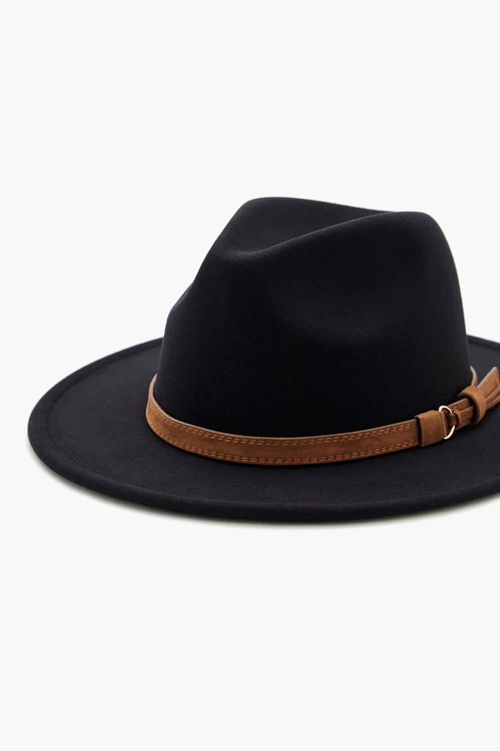 Faux Leather-Trim Fedora - Image 5
