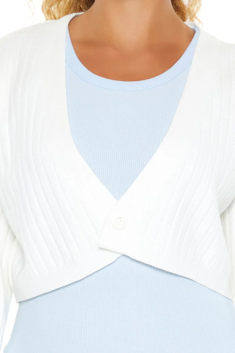 Cropped Cardigan Sweater - Image 3