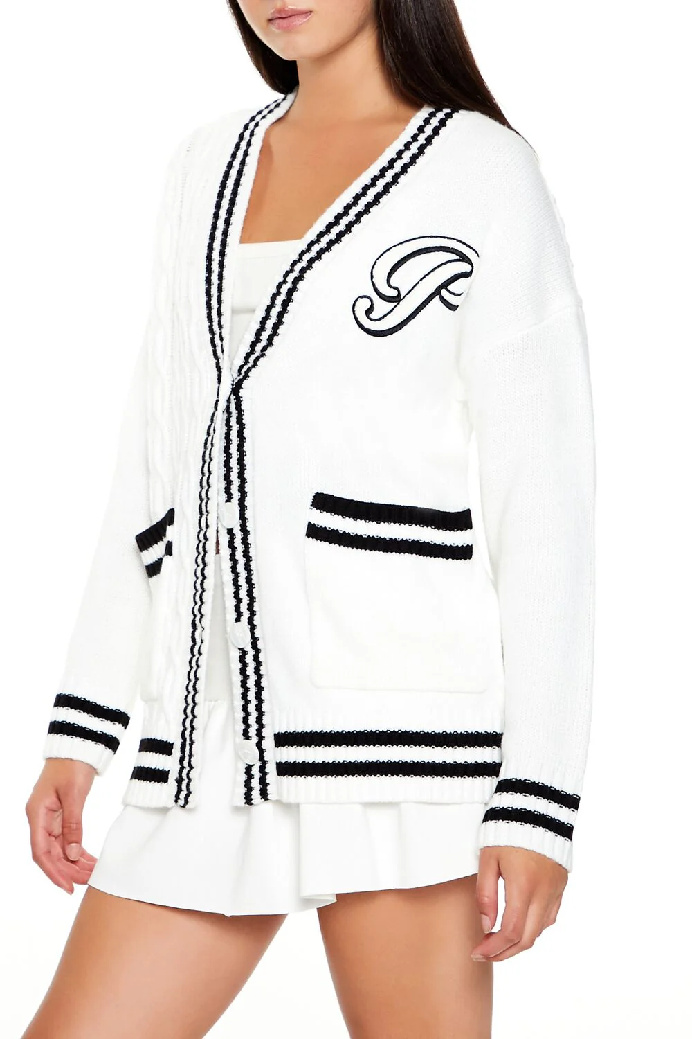 Paris Cable Knit Cardigan Sweater - Image 4