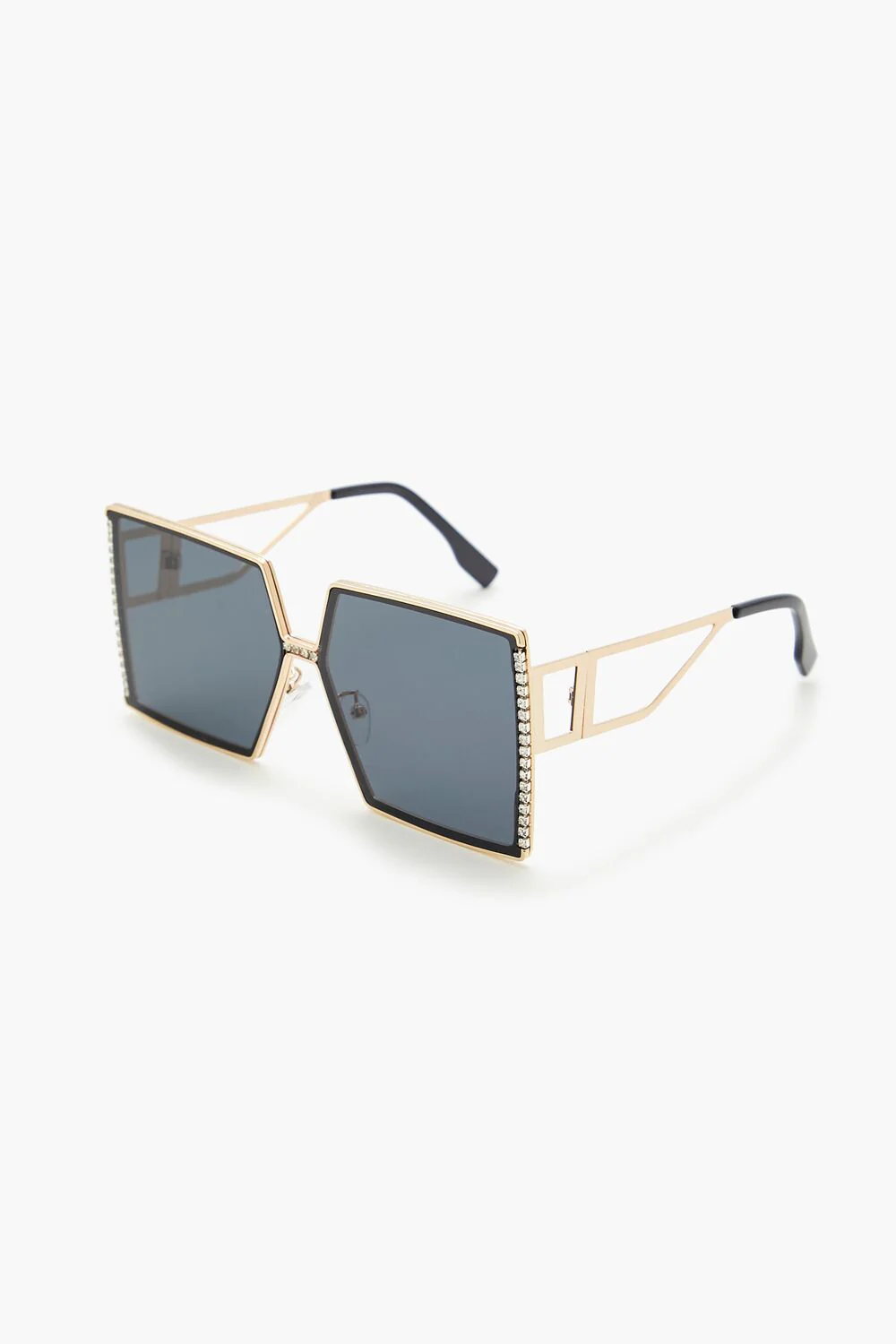Rhinestone Square Frame Sunglasses - Image 2