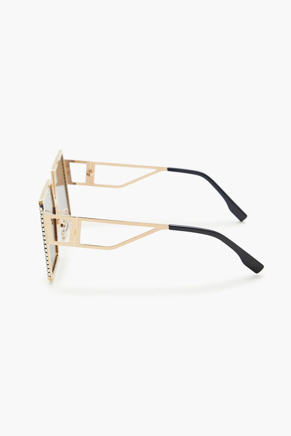 Rhinestone Square Frame Sunglasses - Image 3