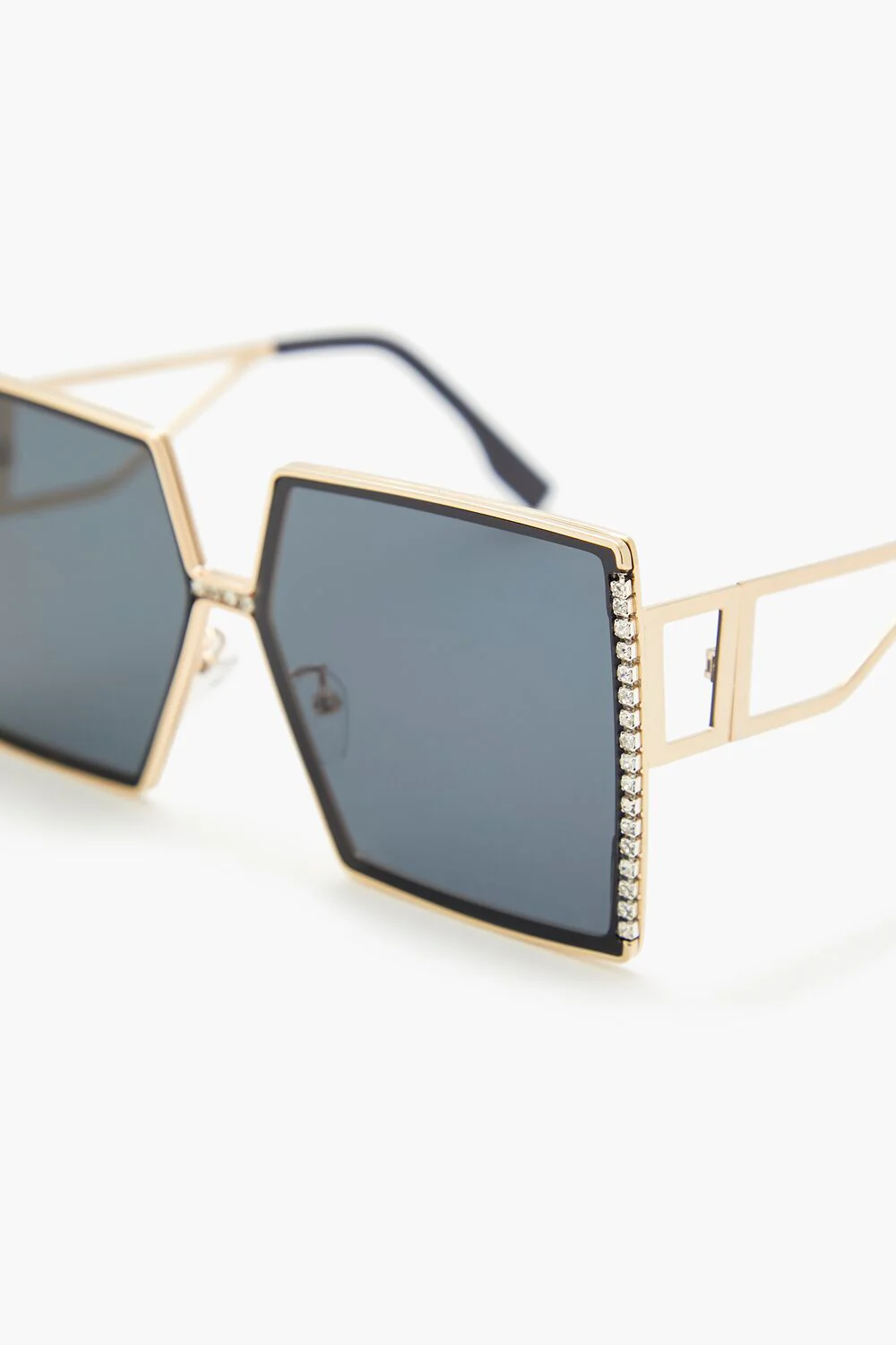 Rhinestone Square Frame Sunglasses - Image 5