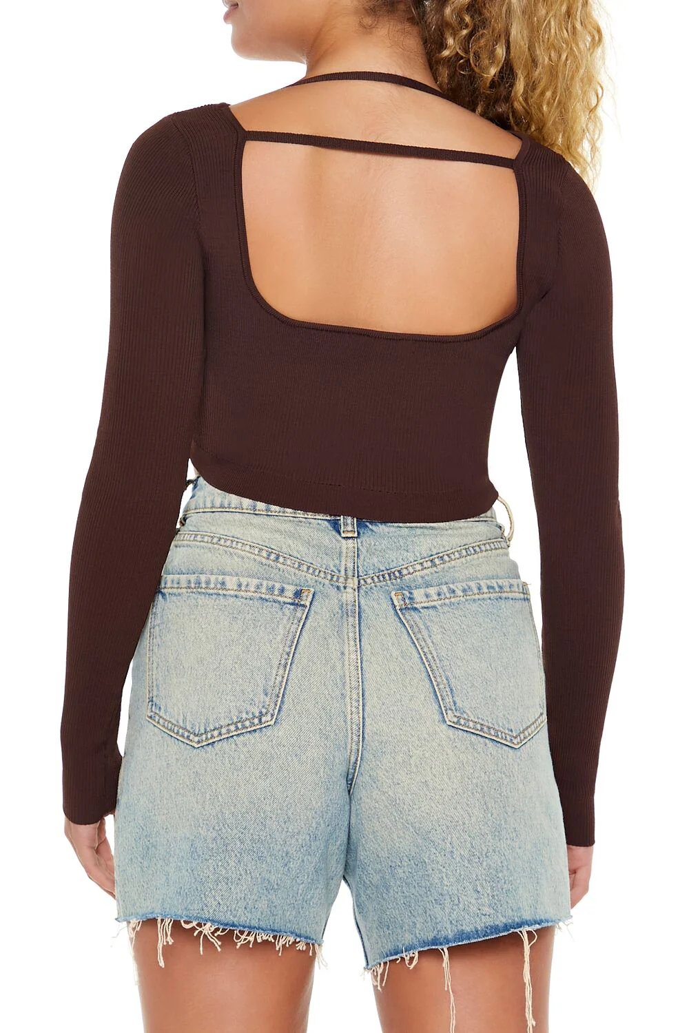 Strappy Sweater-Knit Crop Top - Image 12