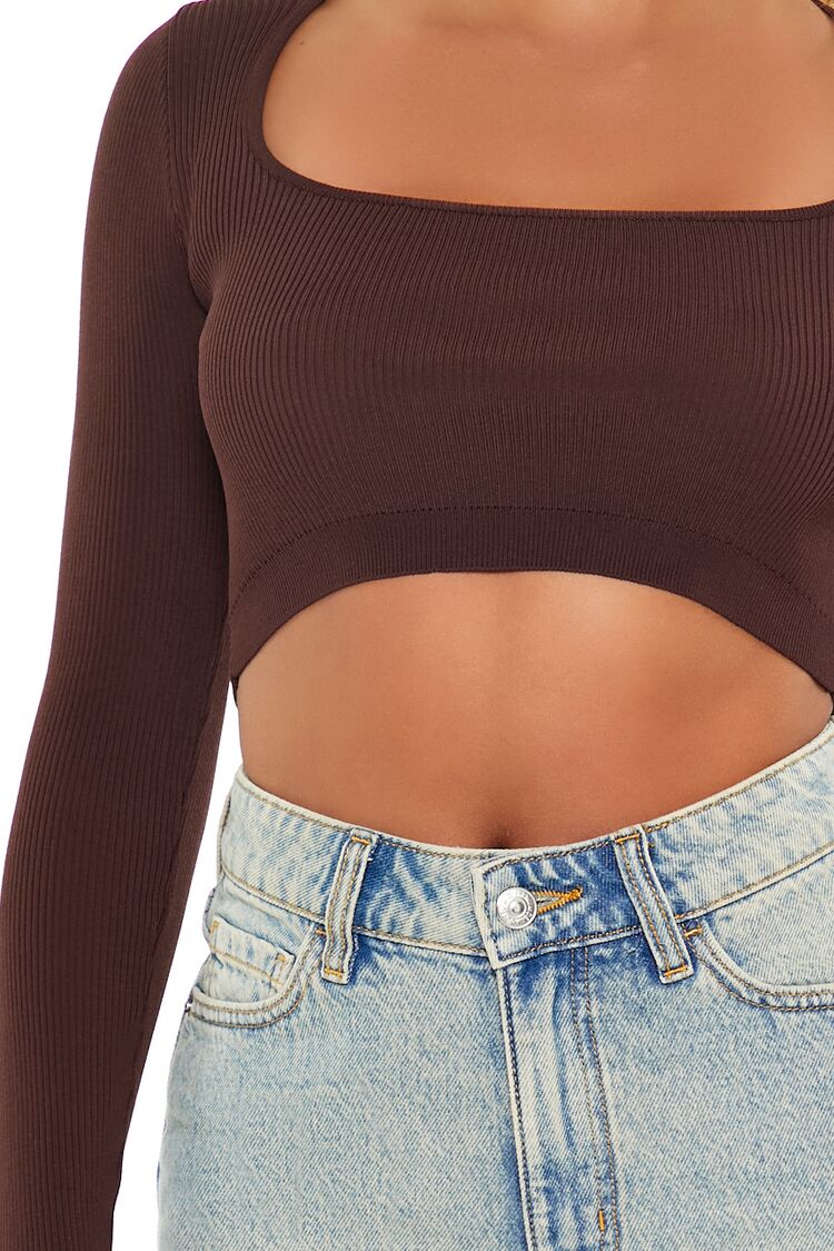 Strappy Sweater-Knit Crop Top - Image 9