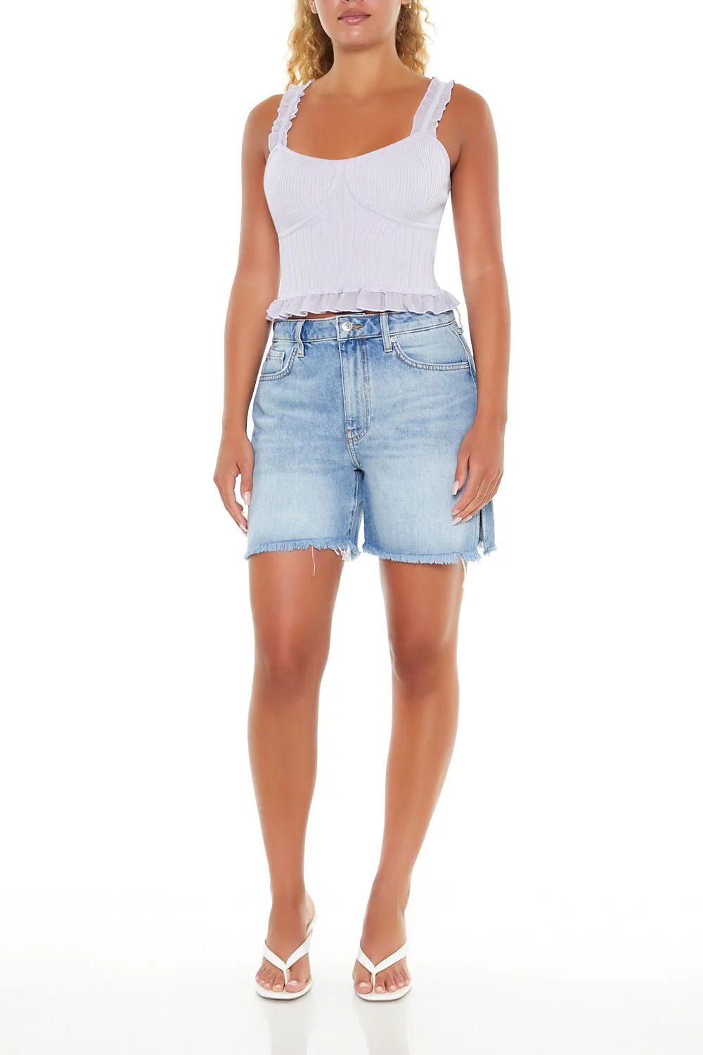 Sweater-Knit Ruffle Cami - Image 2