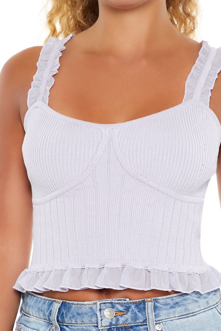 Sweater-Knit Ruffle Cami - Image 3