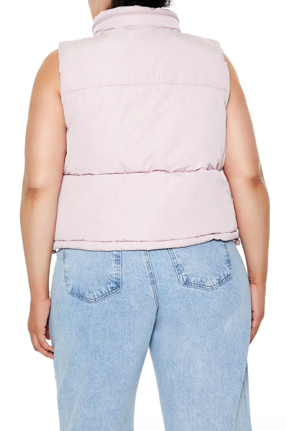 Plus Size Cropped Puffer Vest - Image 10