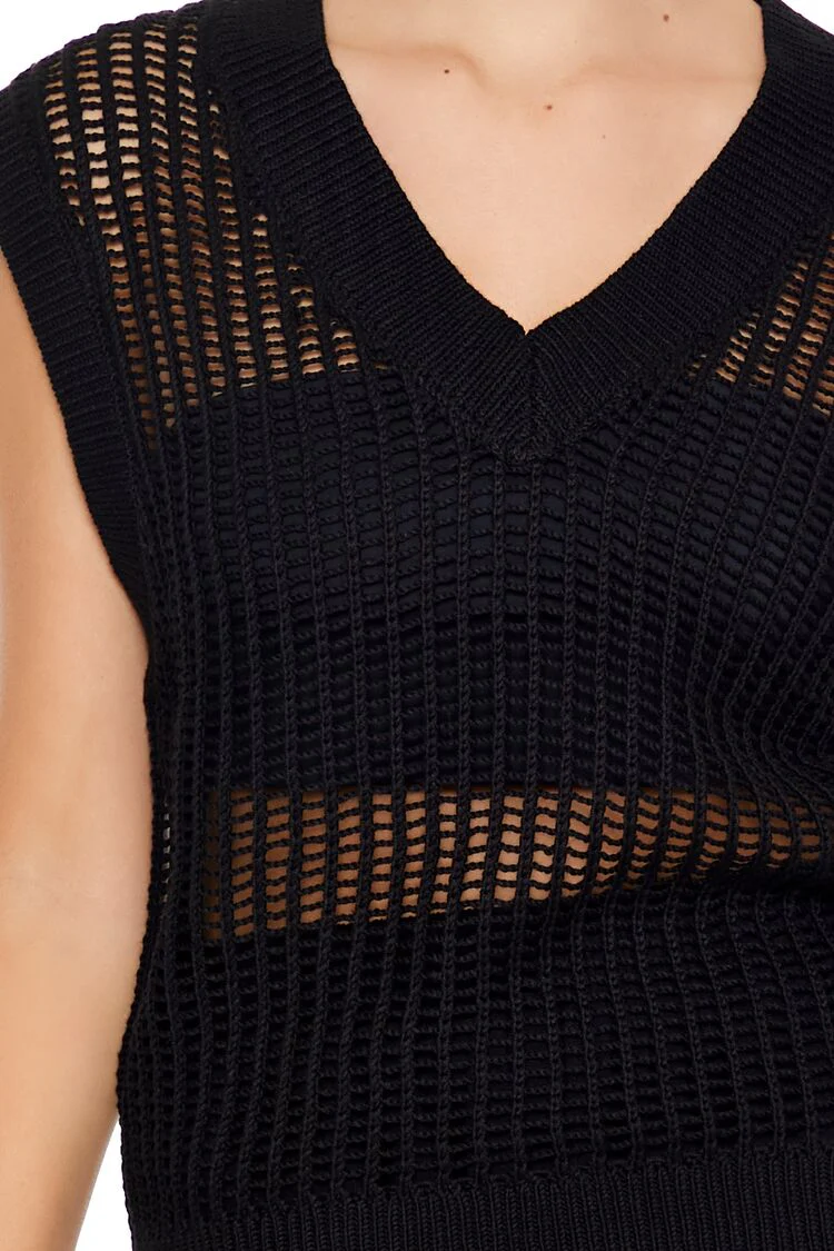 Netted Sweater Vest - Image 3