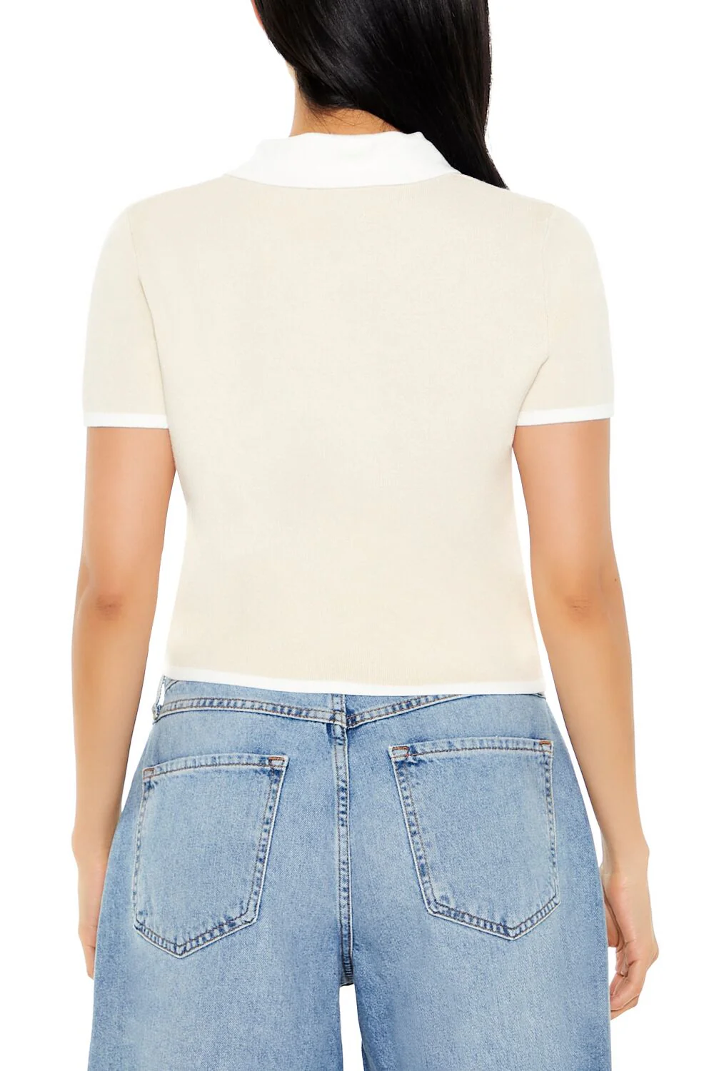Cropped Sweater-Knit Shirt - Image 6