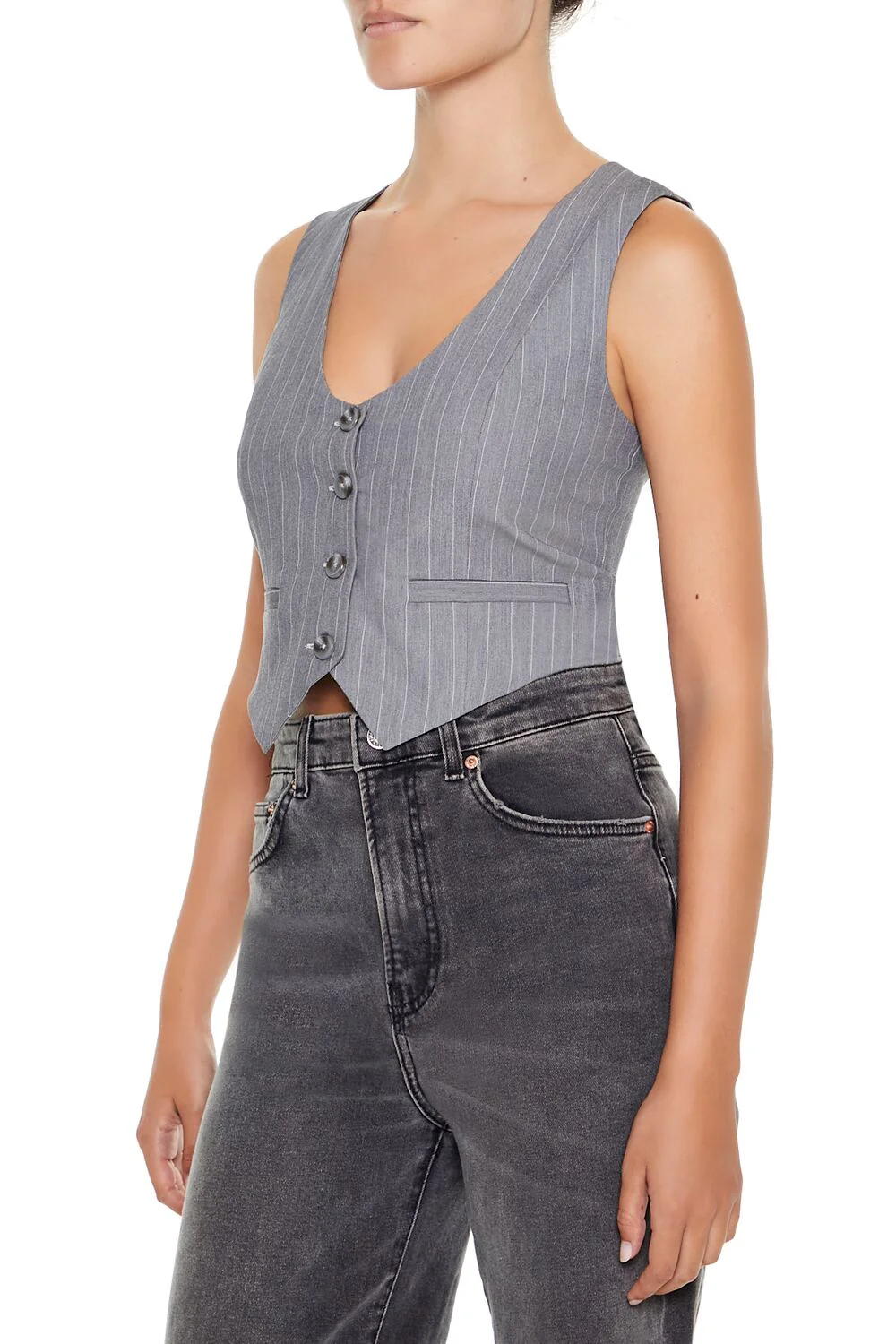 Pinstriped Crop Top - Image 4