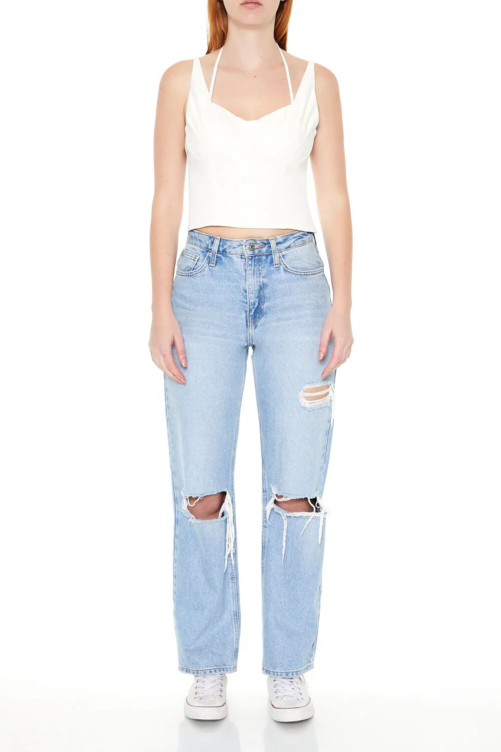 Strappy Combo Cutout Crop Top - Image 2