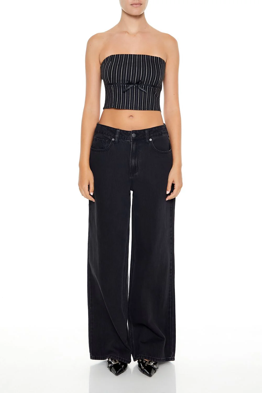 Striped Bow Tube Top - Image 2