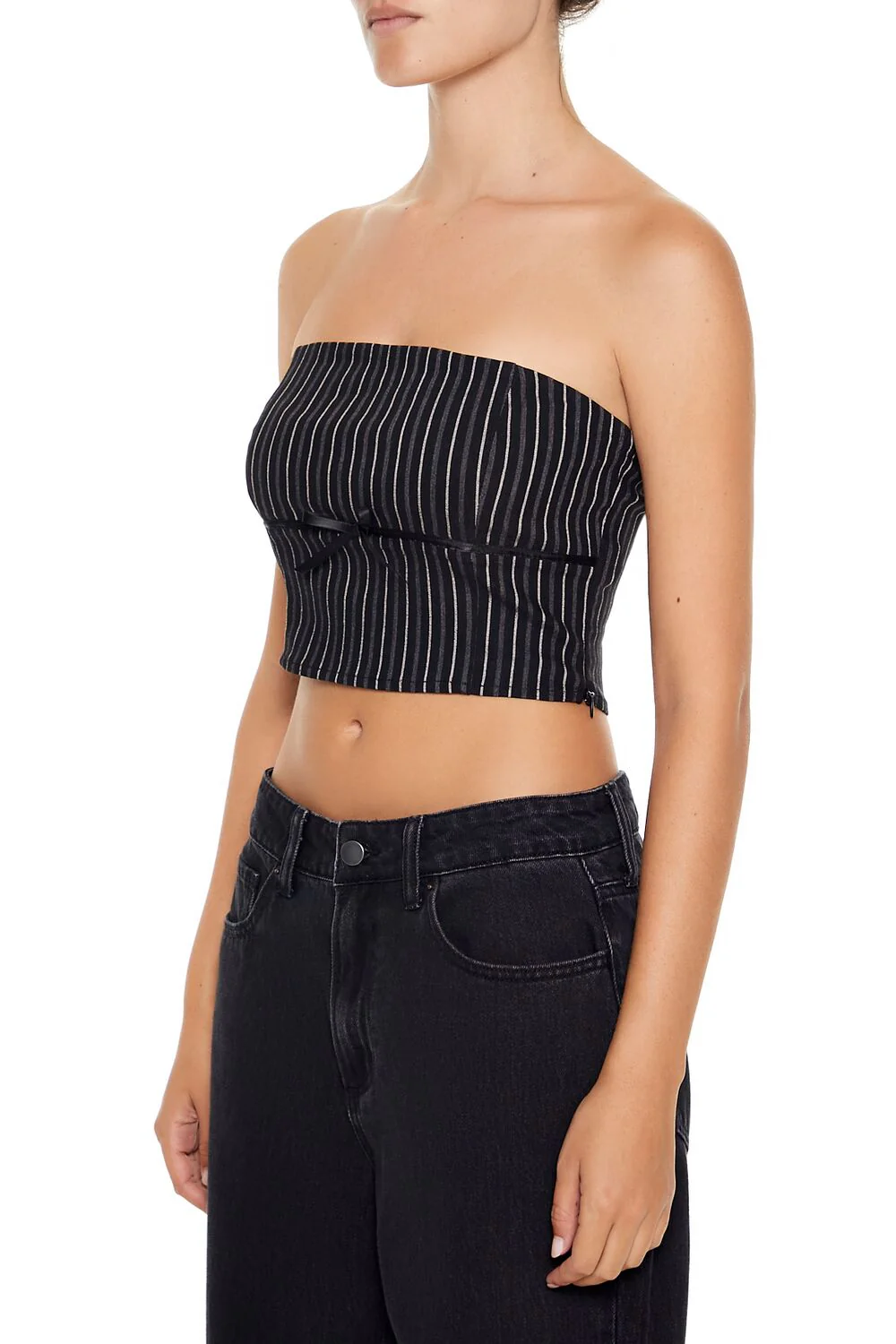 Striped Bow Tube Top - Image 4