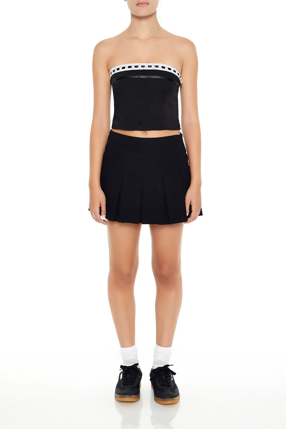 Crochet Lace Tube Crop Top - Image 2