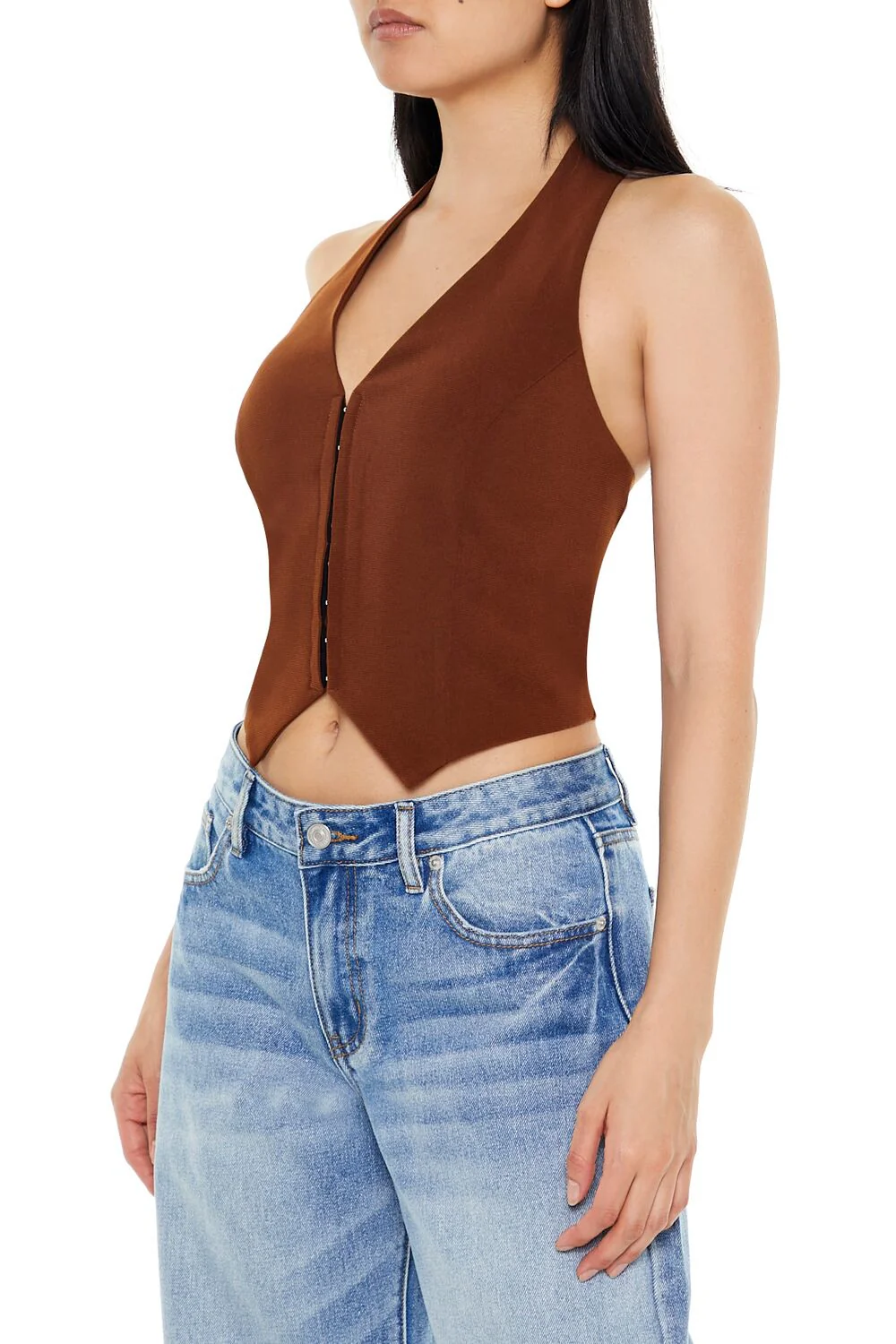 Lace-Up Halter Crop Top - Image 3