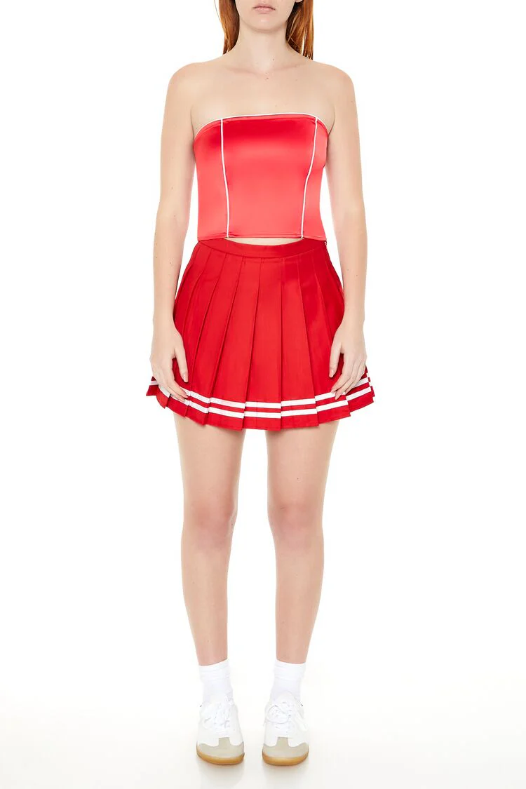 Satin Tube Crop Top - Image 2