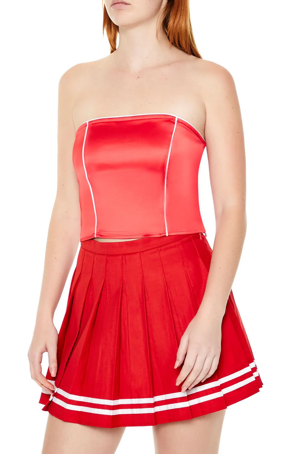 Satin Tube Crop Top - Image 4