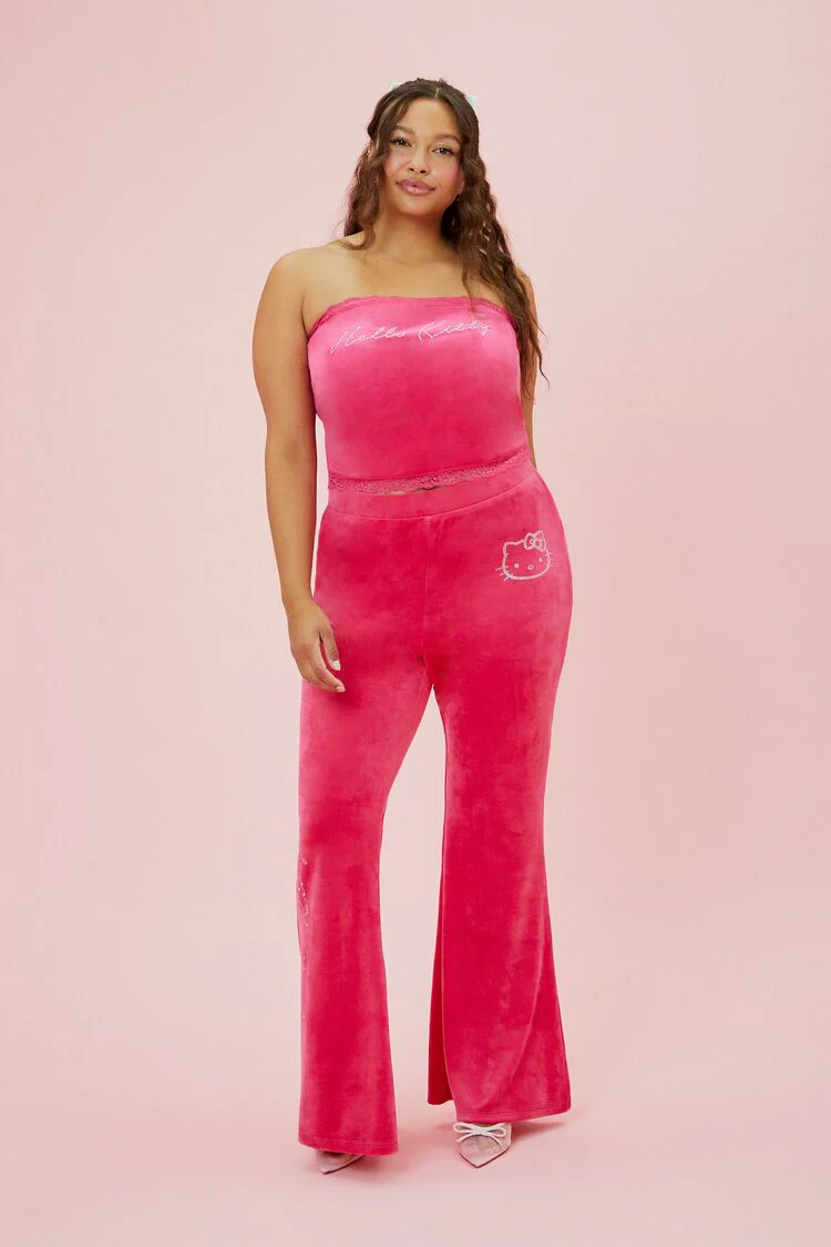 Plus Size Hello Kitty Velour Tube Top - Image 7
