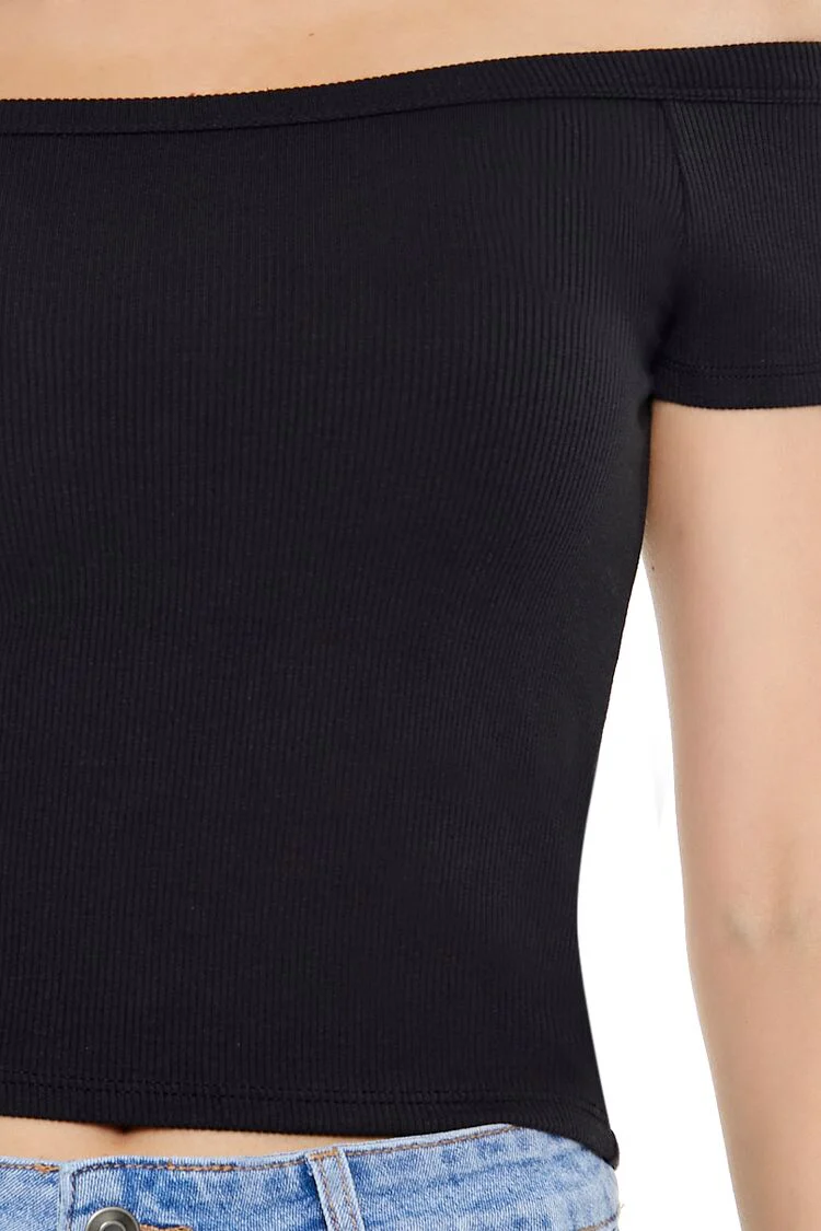 Off-the-Shoulder Crop Top - Image 3