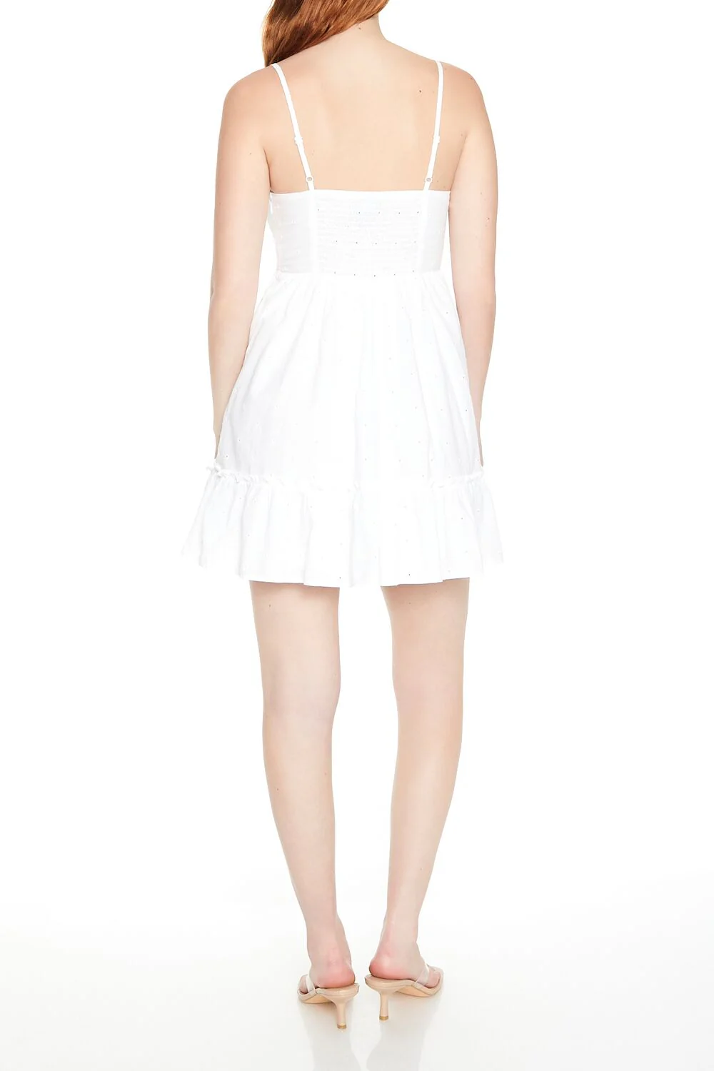 Eyelet Bow Tassel Mini Dress - Image 5