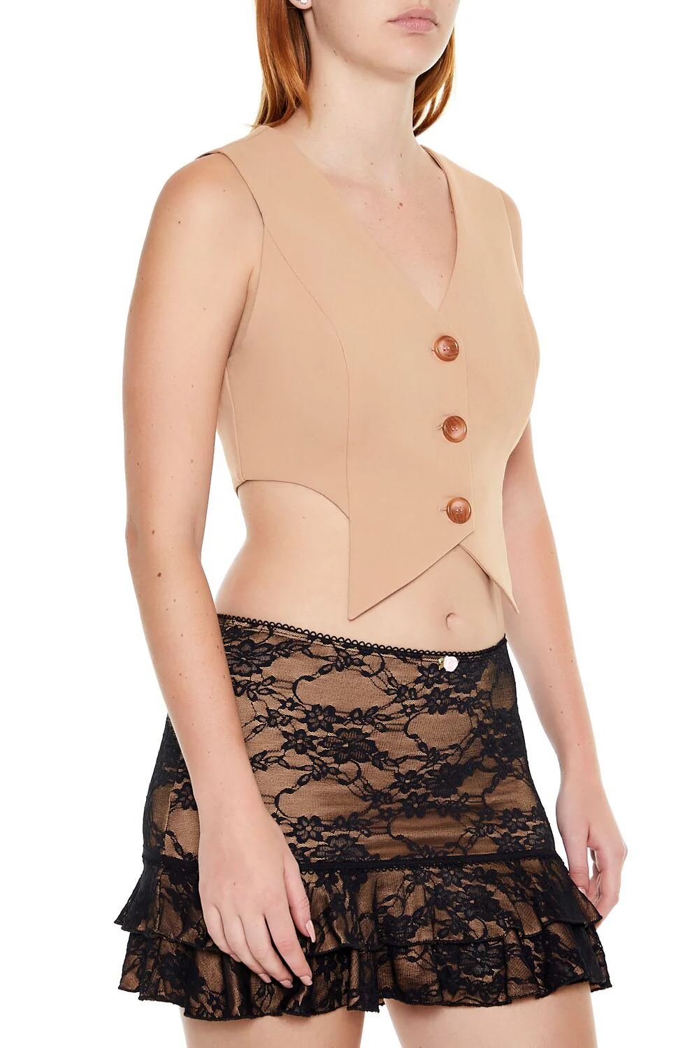 Cropped Notched Vest - Image 4