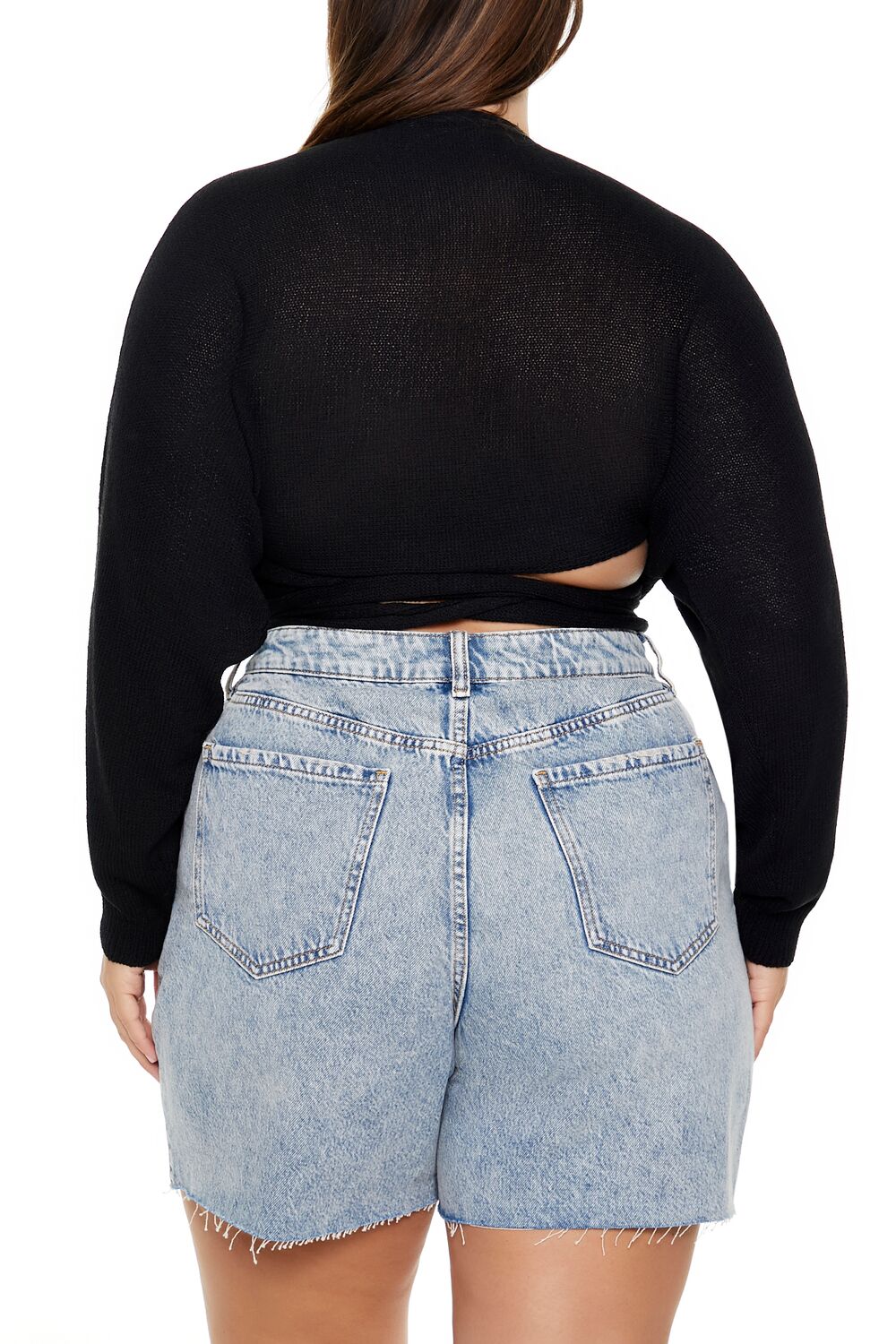 Plus Size Sweater-Knit Wrap Top - Image 5