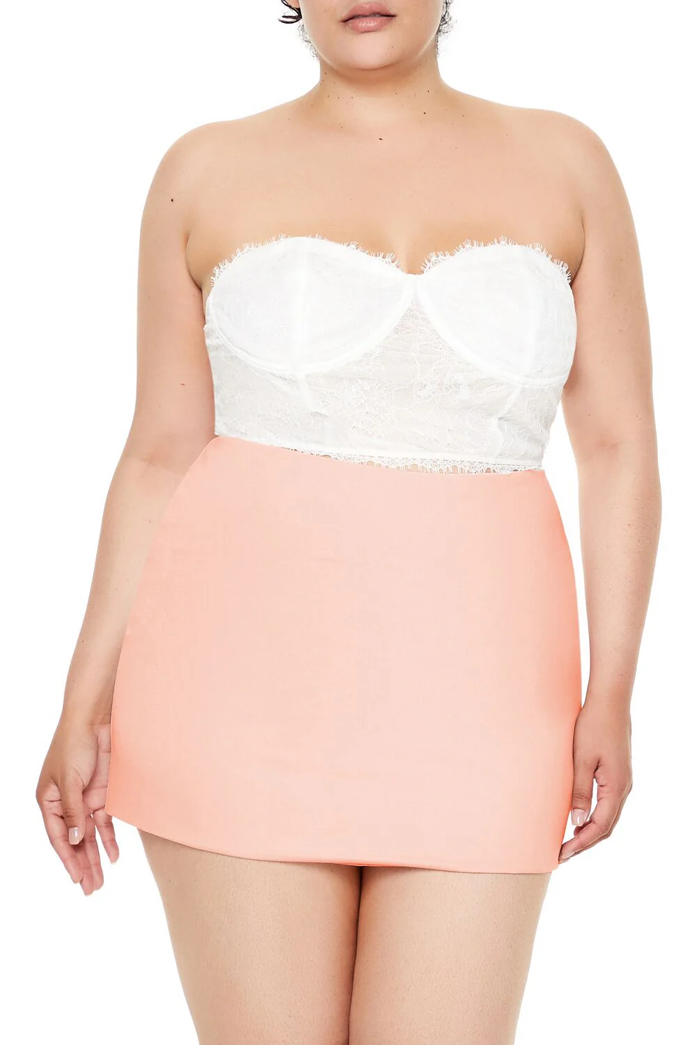 Plus Size Twill Mini Skirt - Image 2
