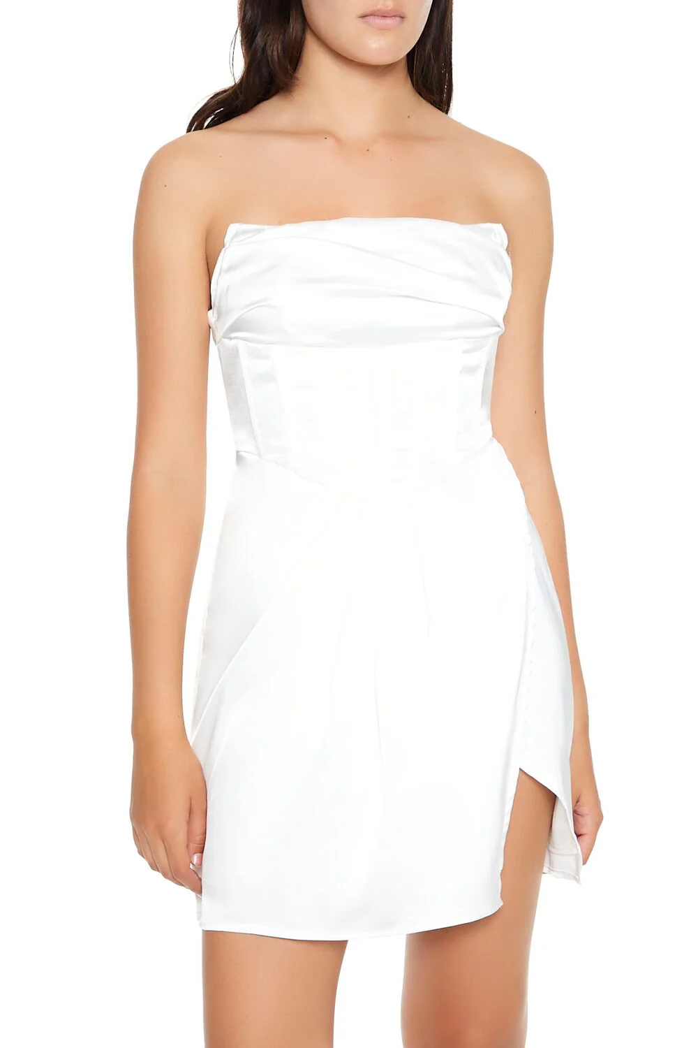 Satin Mini Tube Dress - Image 4