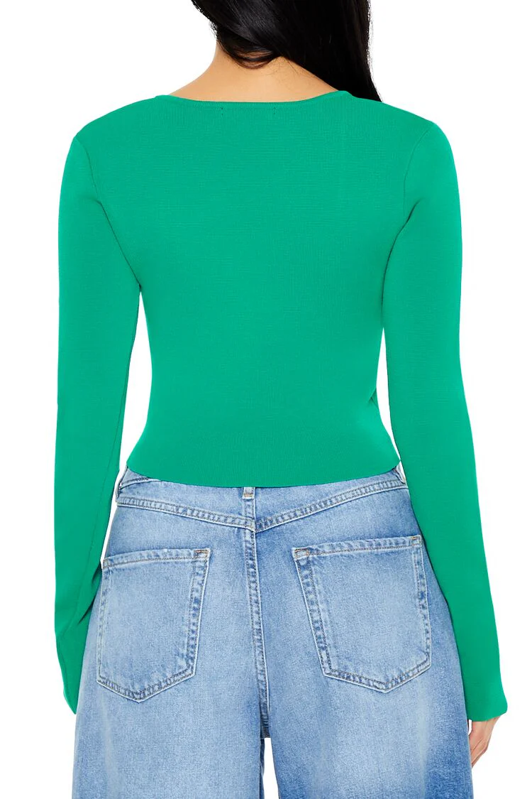 Ribbed Sweater-Knit Crop Top - Image 12