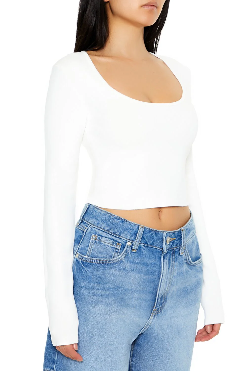 Ribbed Sweater-Knit Crop Top - Image 4