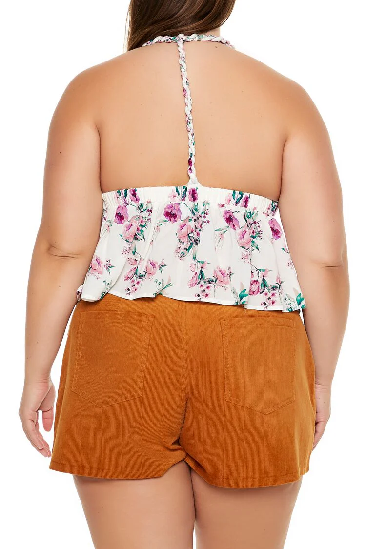 Plus Size Floral Print T-Back Cami - Image 6