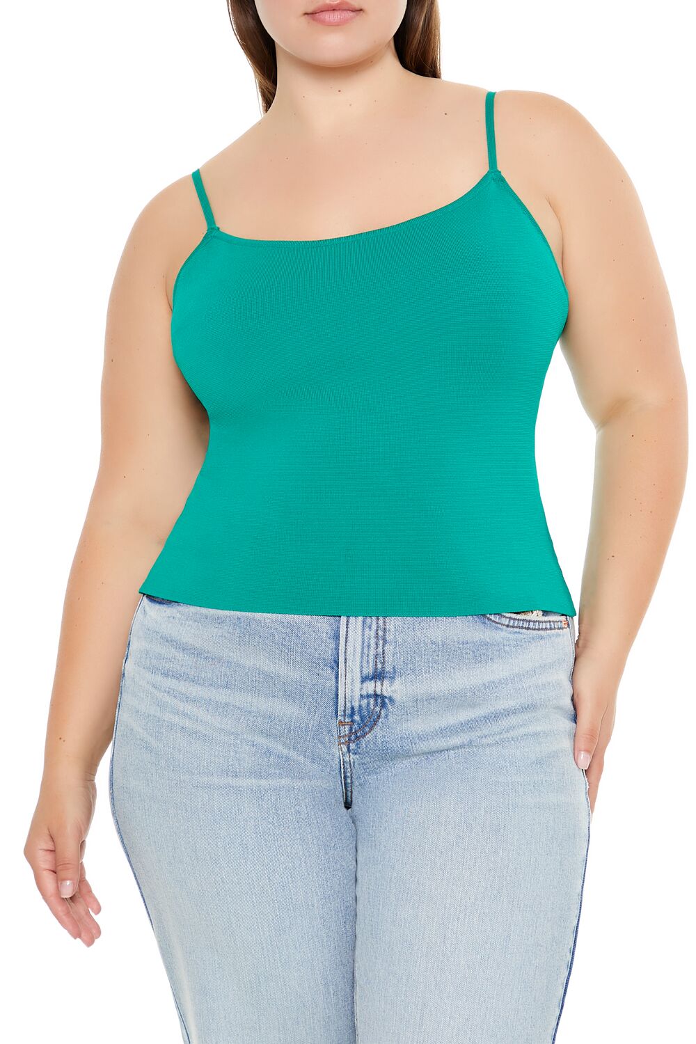Plus Size Lace-Up Sweater-Knit Cami - Image 11