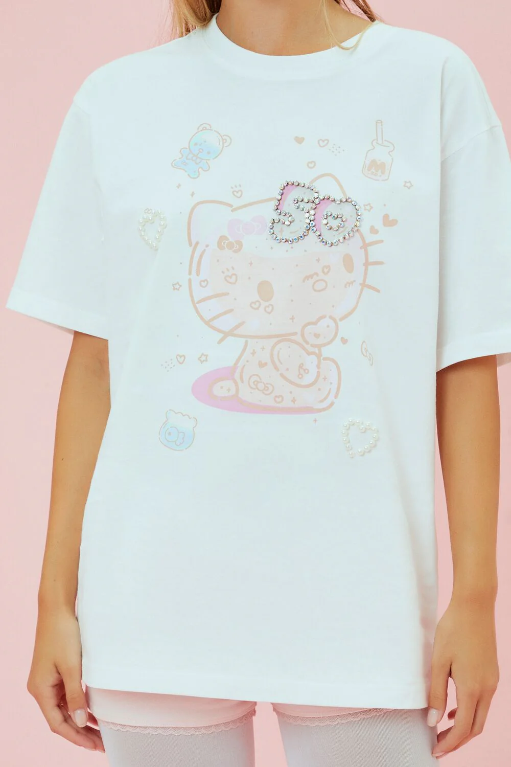 Hello Kitty Rhinestone Tee - Image 3