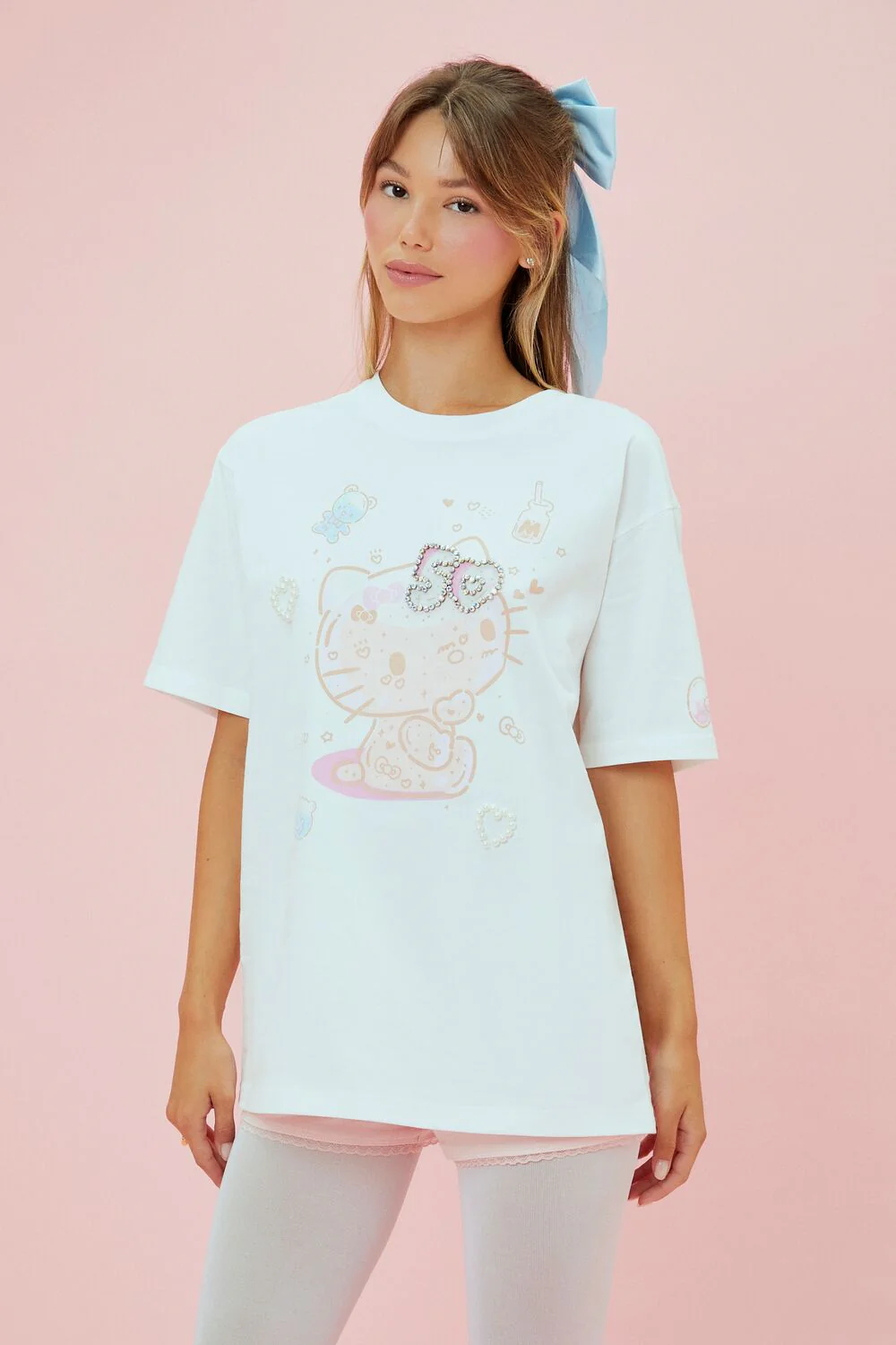 Hello Kitty Rhinestone Tee - Image 4