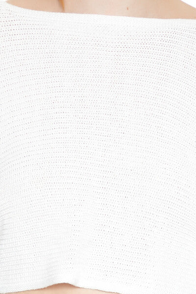 Cropped Split-Back Sweater - Image 3
