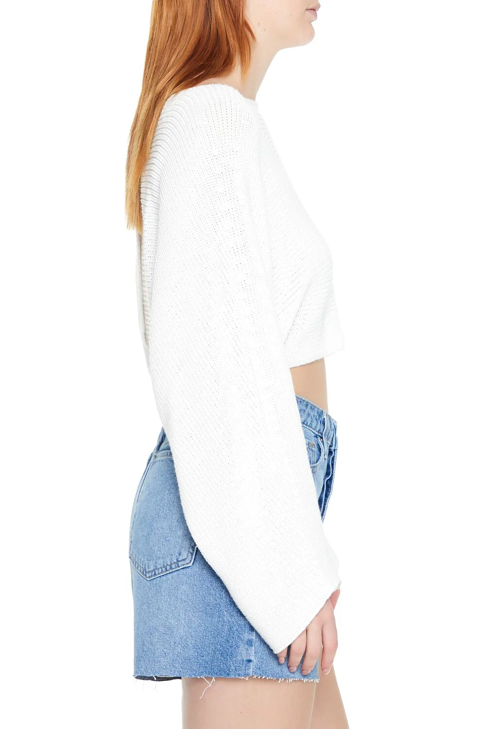 Cropped Split-Back Sweater - Image 5