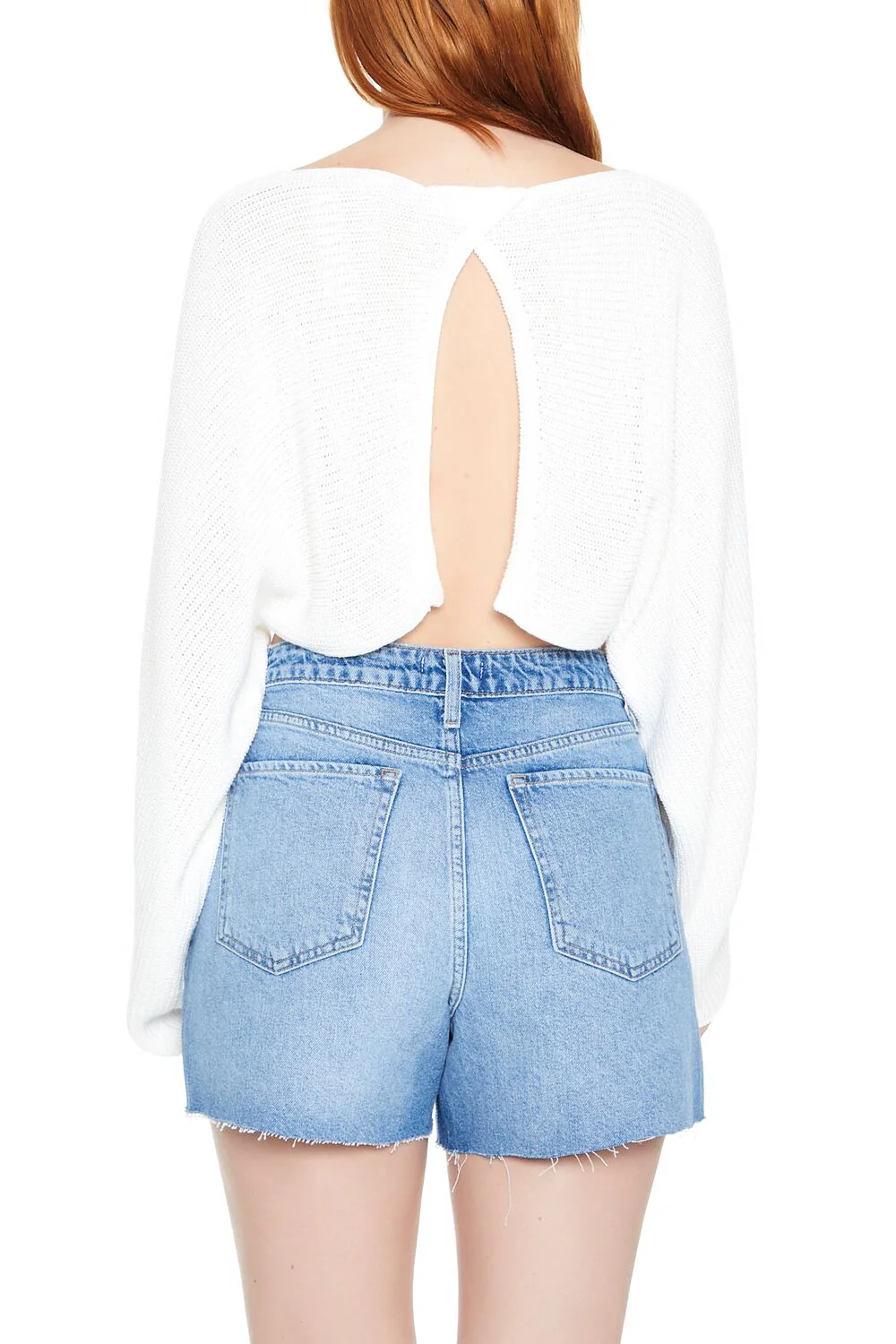 Cropped Split-Back Sweater - Image 6
