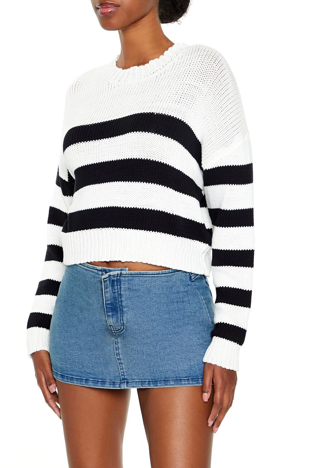 Striped Drop-Sleeve Sweater - Image 4