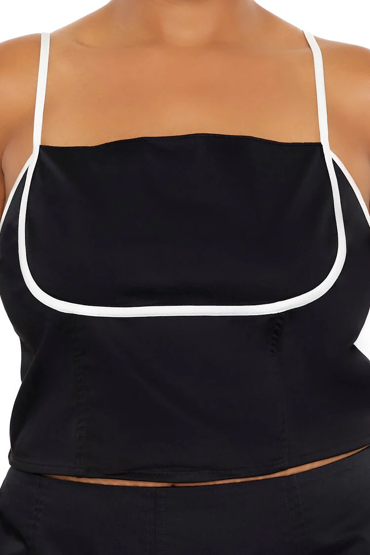 Plus Size Two-Tone Cropped Cami - Image 3