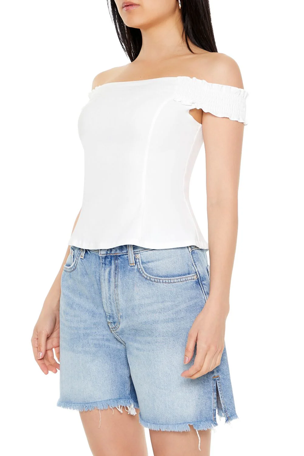 Off-the-Shoulder Poplin Top - Image 4