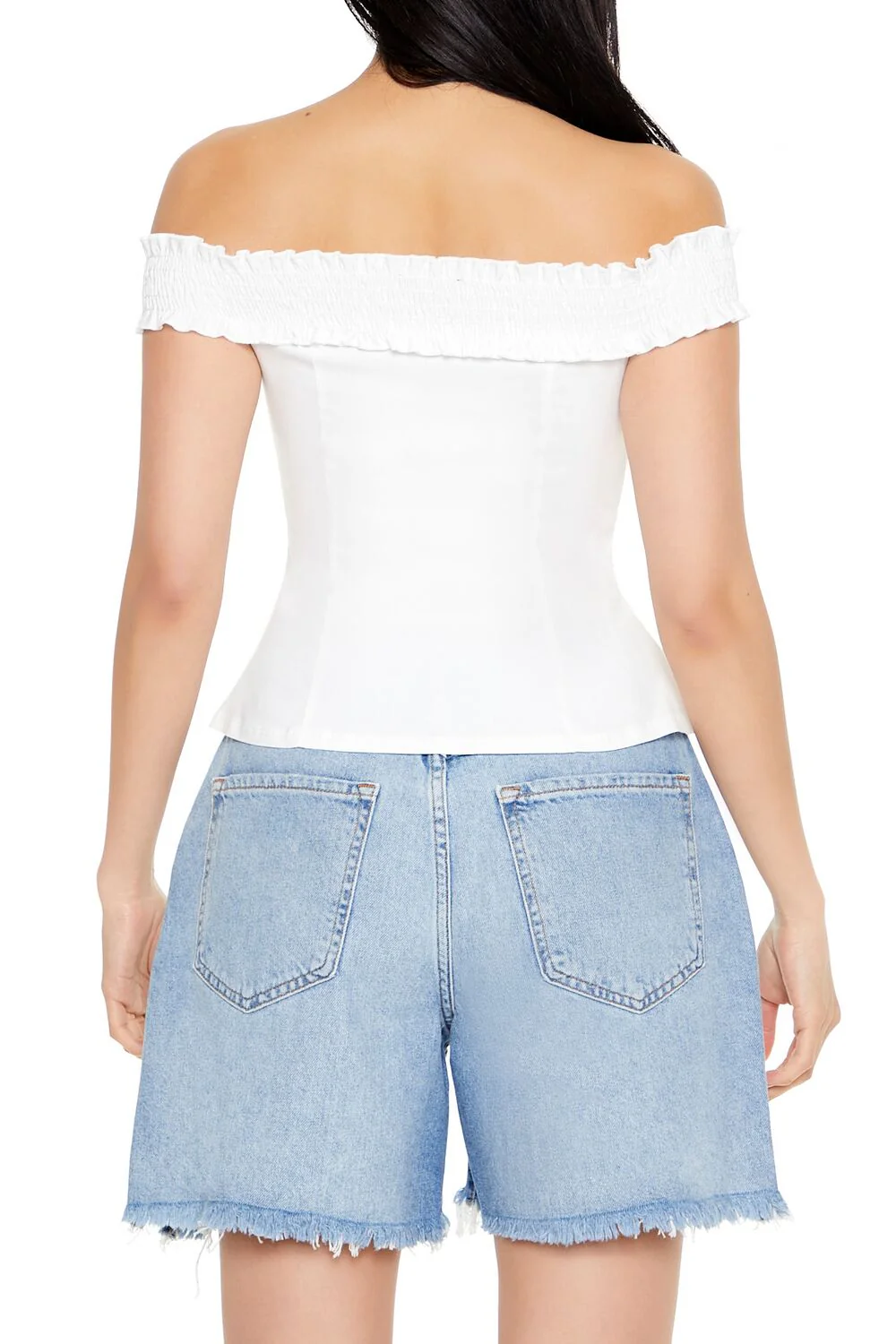 Off-the-Shoulder Poplin Top - Image 6