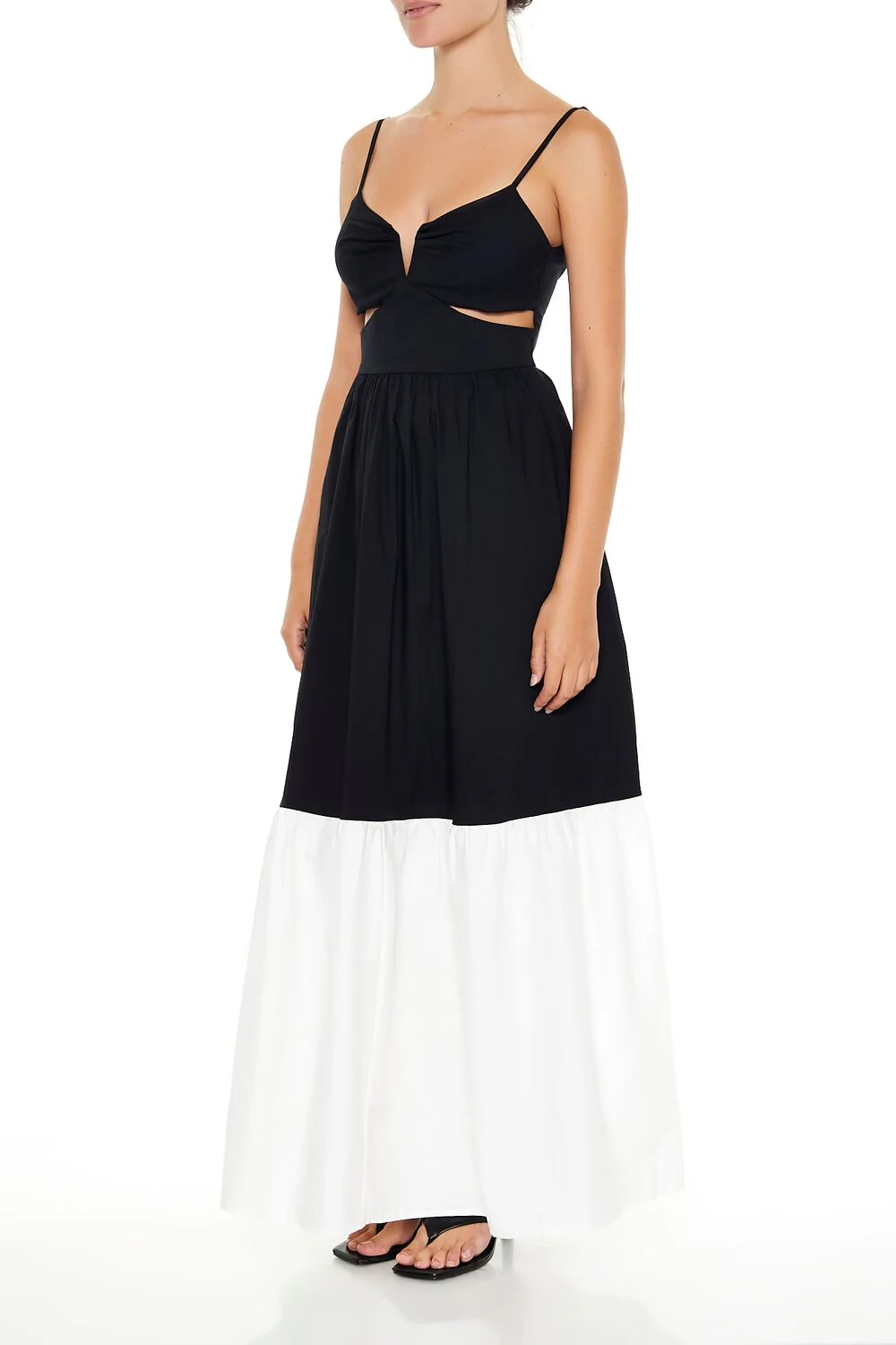 Colorblock Cutout Maxi Dress - Image 3