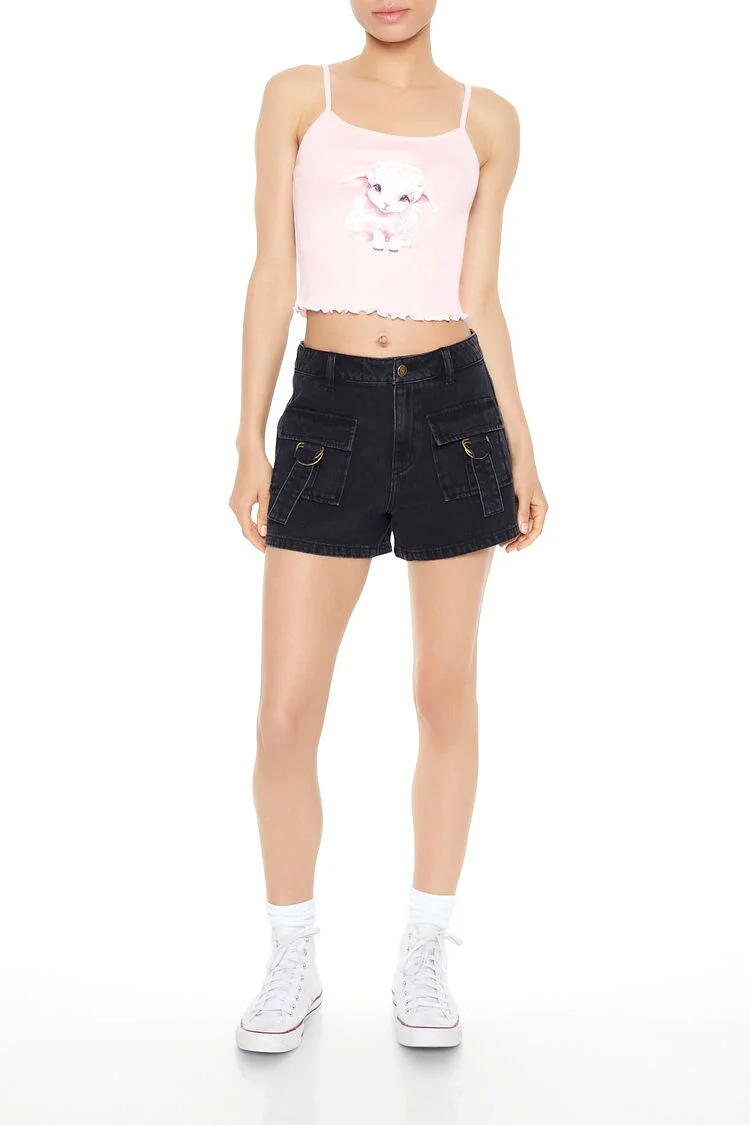 Lamb Graphic Cropped Cami - Image 4