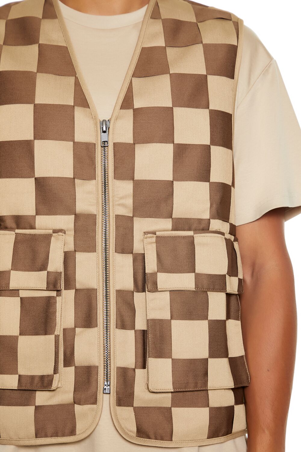 Checkered Cargo Vest - Image 11