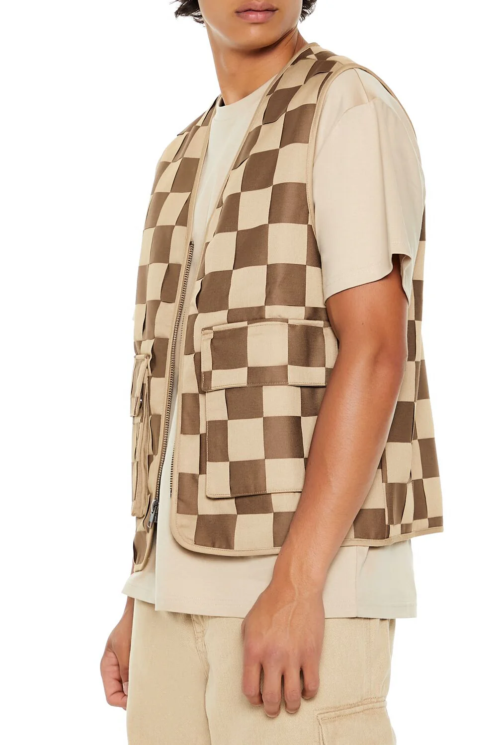 Checkered Cargo Vest - Image 9