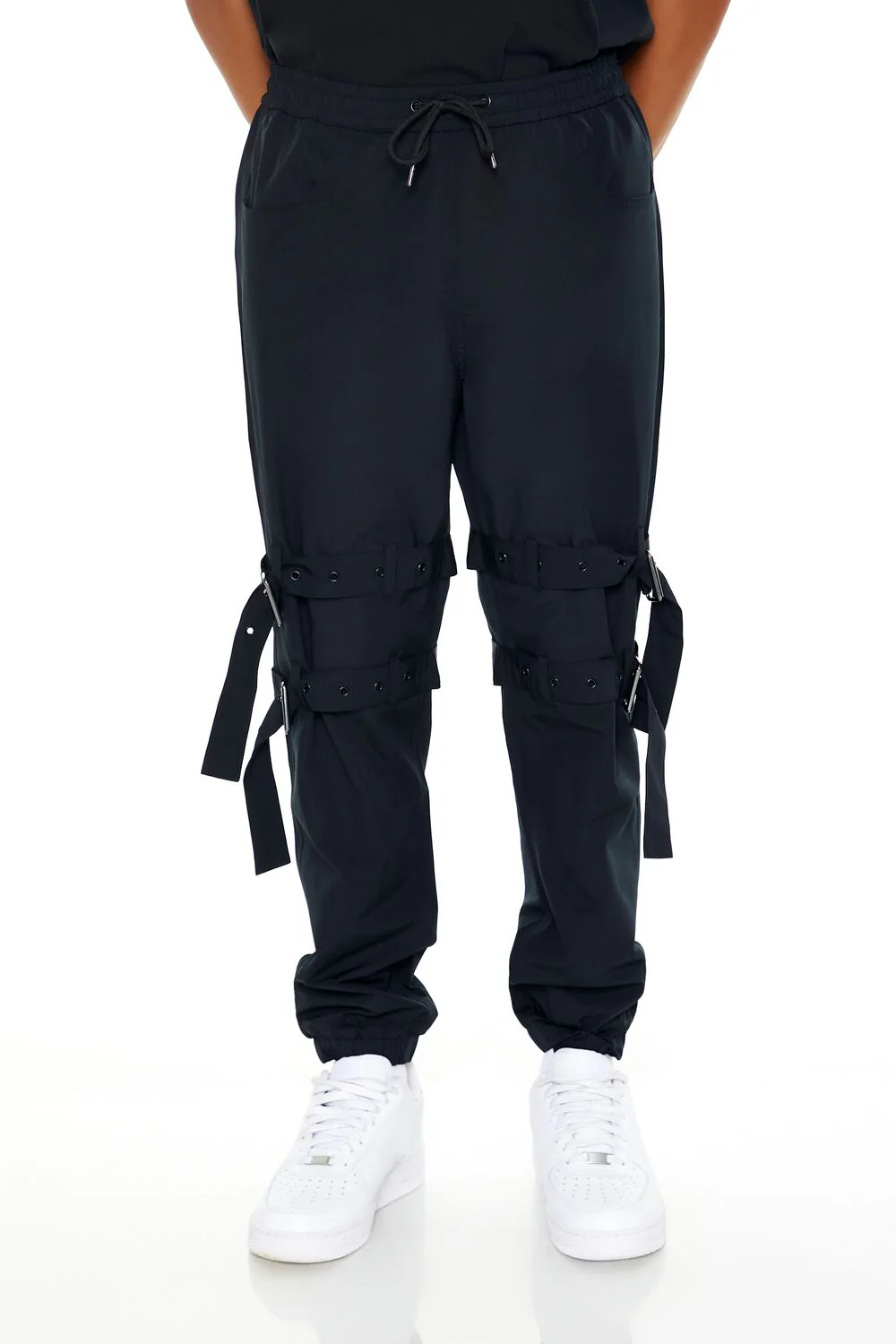 Buckled Drawstring Joggers - Image 2